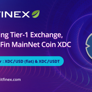Bitfinex, a Pioneering Tier-1 Exchange, Lists XinFin Network’s Native XDC Token