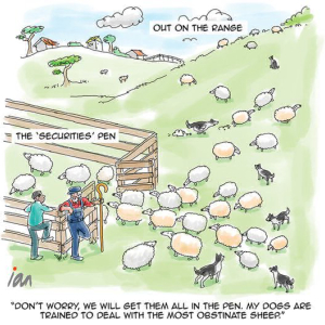 Cartoon: Driving Sheep