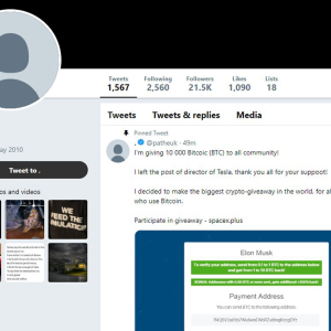 Breaking: film company’s Twitter account hacked, now claims to be Elon Musk giving away crypto