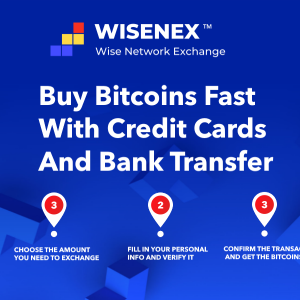 WISENEX Users from over 166 Countries can Now Purchase Crypto with Credit Card