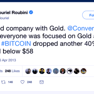 Nouriel Roubini Missed the Investment of a Lifetime, One Bitcoin at $58