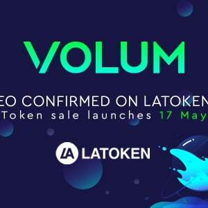 Press Release: Volum and LAToken Announce IEO for 17th of May