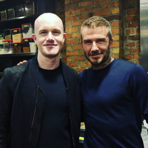 Brian Armstrong Meets David Beckham